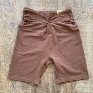 Victoria’s Secret Pink - Brown High Waist 6” Bike Short - Pink Active Cotton